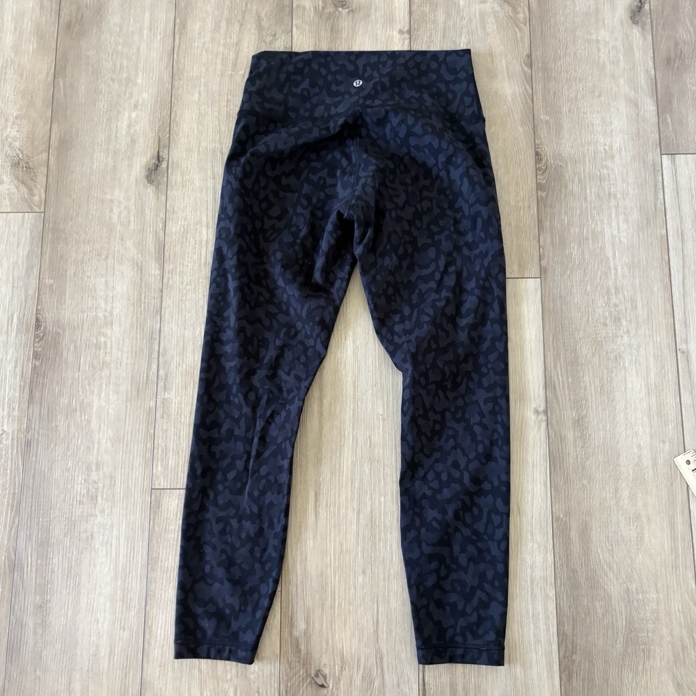 Lululemon Wunder Under High Rise Leggings Black Camo Luxtreme Size 8 - Picture 6 of 7